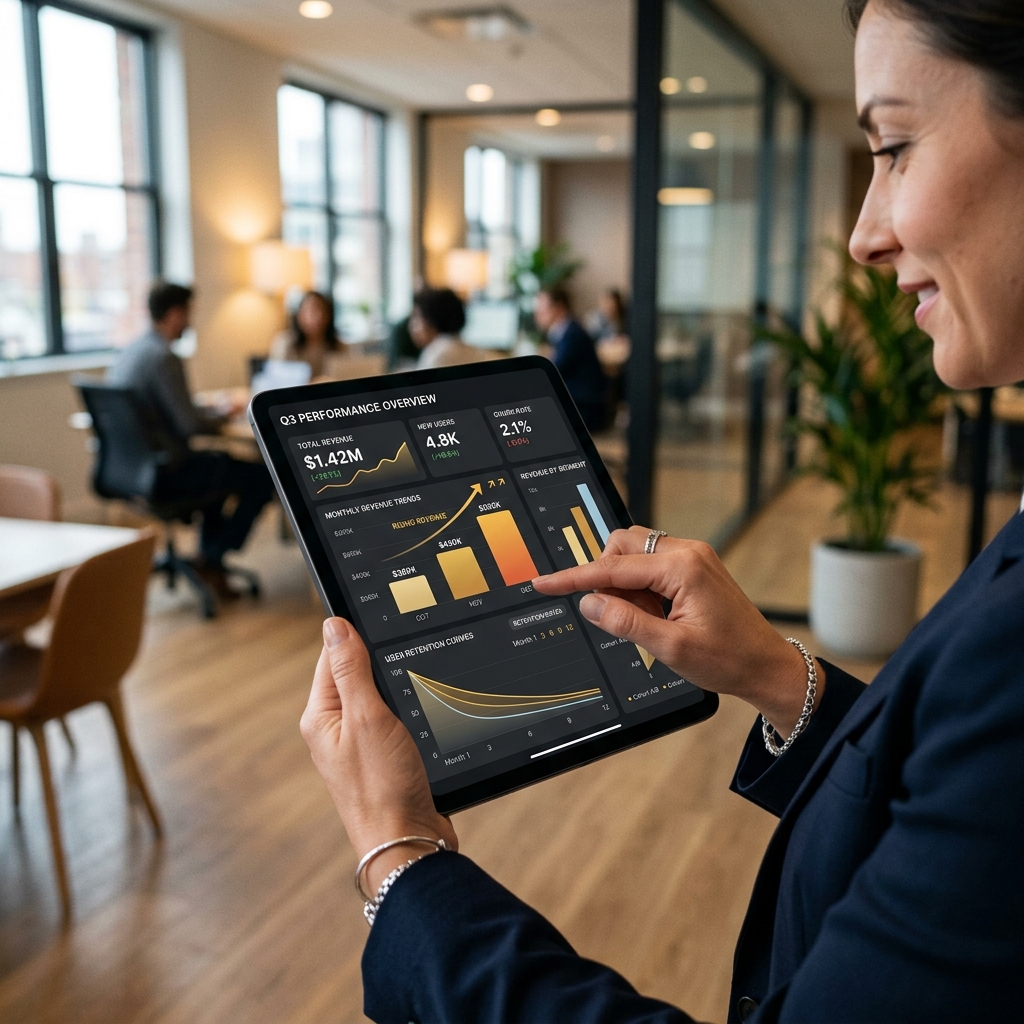 Revenue growth dashboard analytics